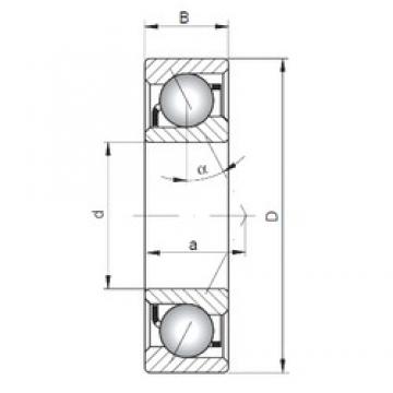 110 mm x 240 mm x 50 mm  ISO 7322 C angular contact ball bearings
