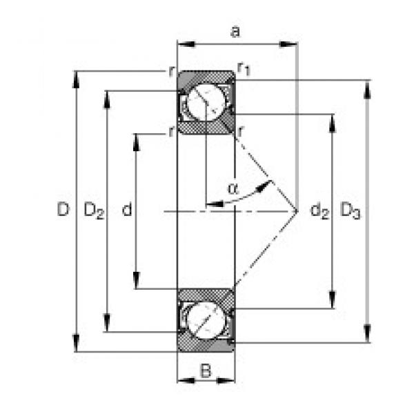 17 mm x 40 mm x 12 mm  FAG 7203-B-2RS-TVP angular contact ball bearings #2 image